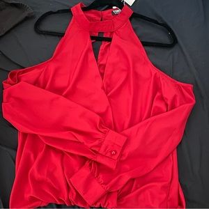 Womens cold shoulder blouse